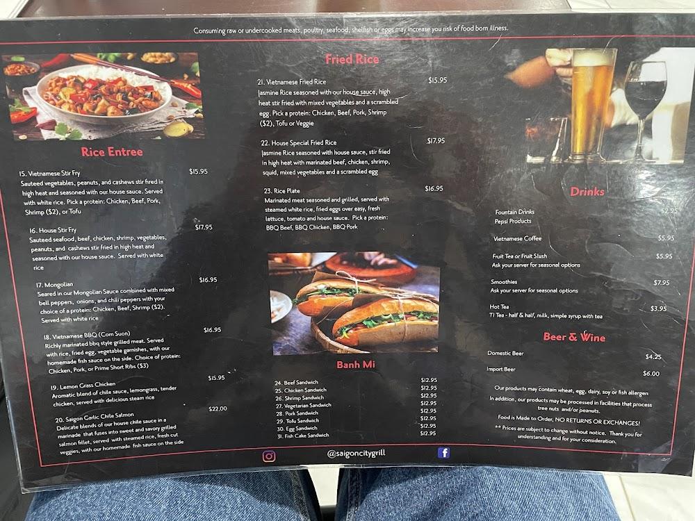 SAIGON CITY BAR & GRILL Menu image 2